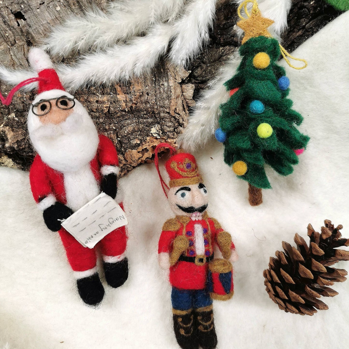 Felt So Good - Handmade Felt Nutcracker Ned Hanging Decoration