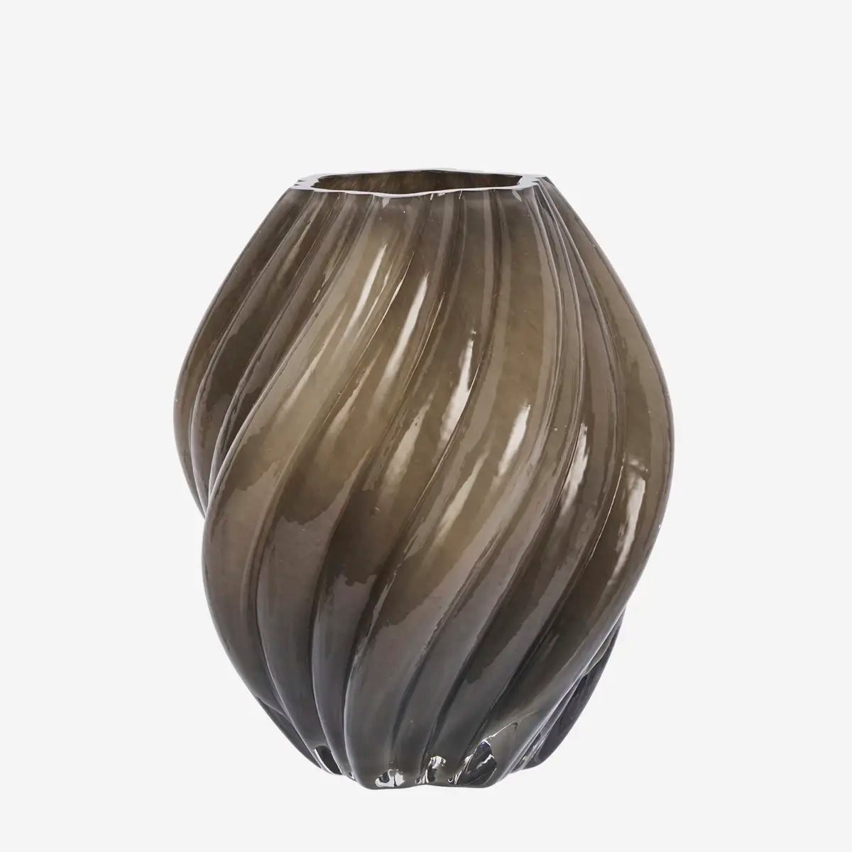 Glass Vase - Taupe