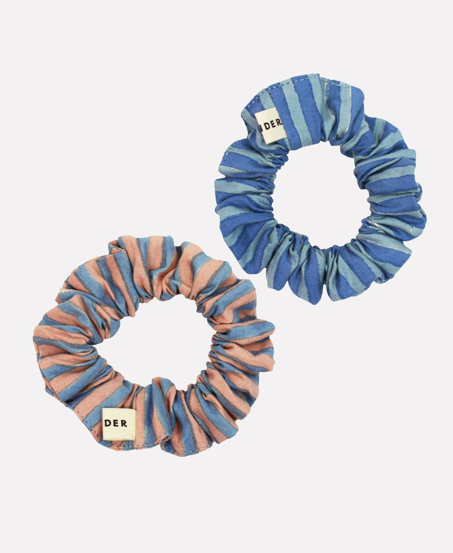 YONDER. - Cotton Mini Scrunchie Duo | Blue Mix