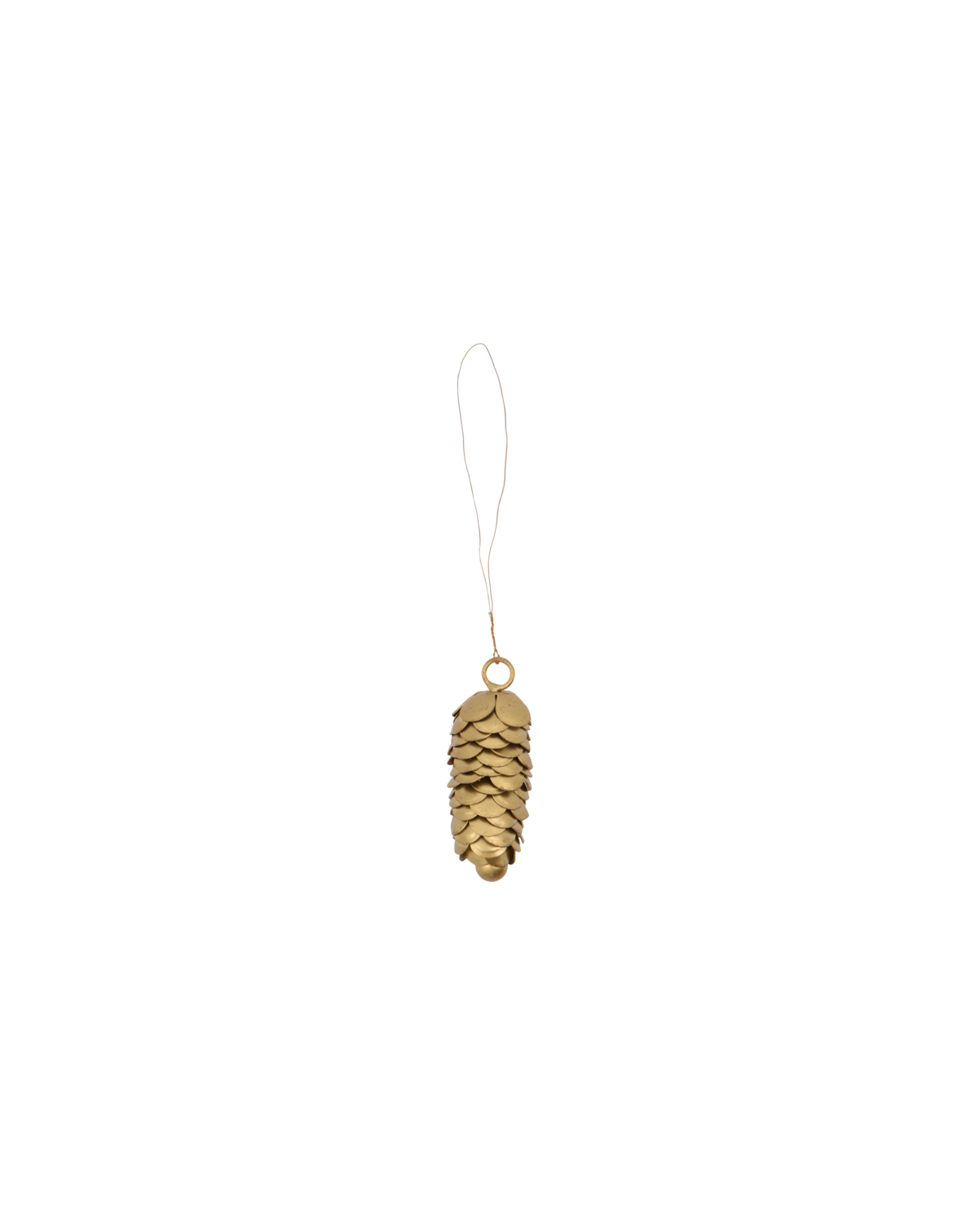Christmas ornaments, Cones, pair, Gold