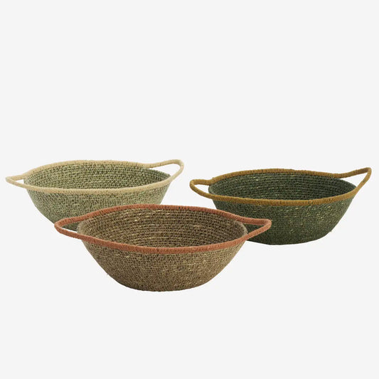 SEAGRASS BASKET W/ HANDLES