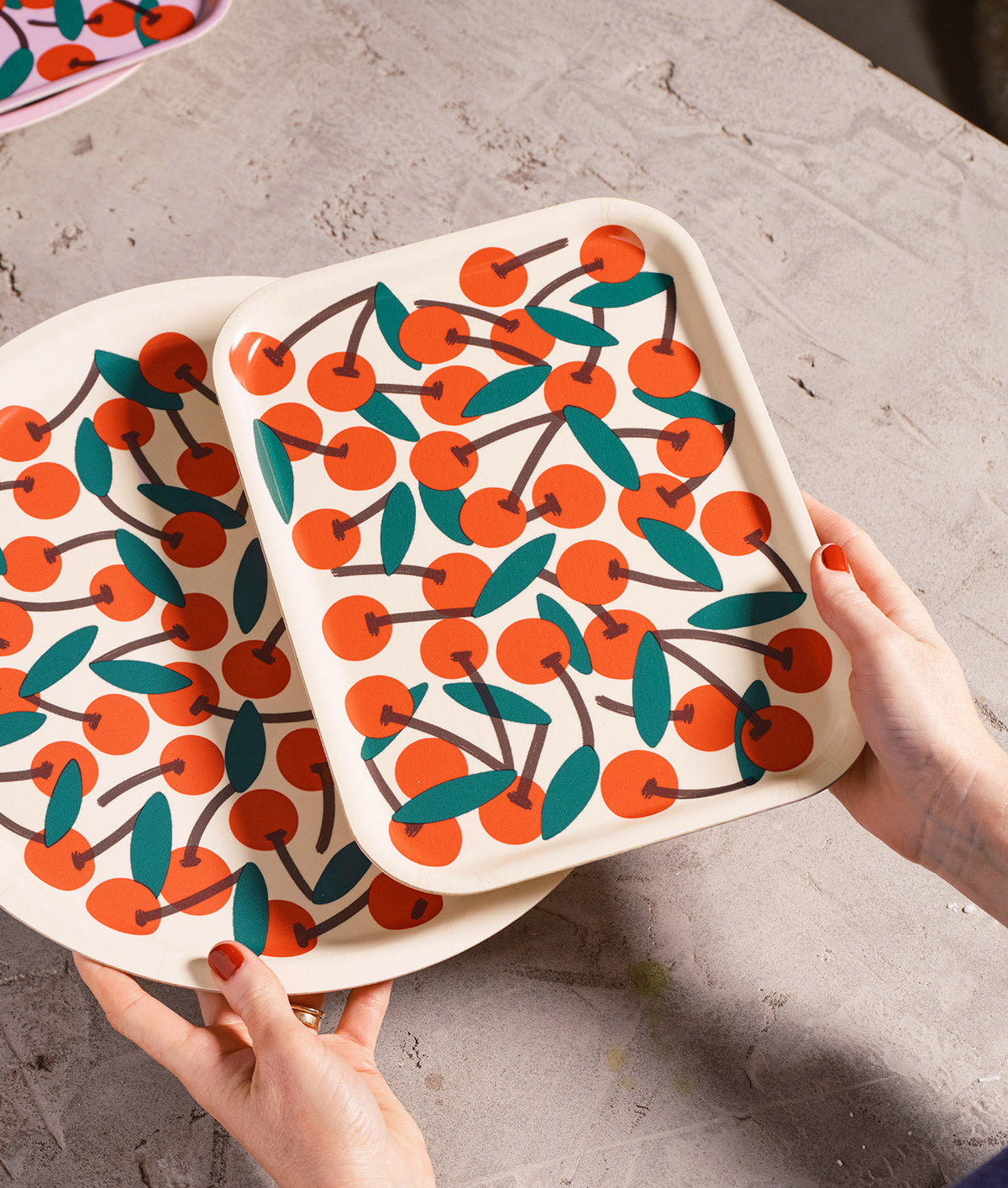 Cherries Mini Rectangular Tray