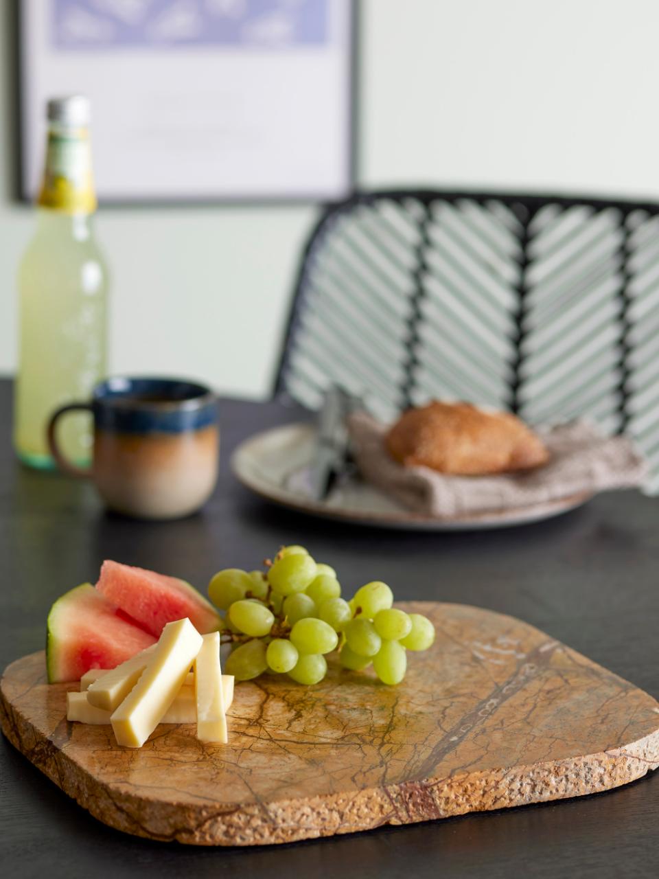 Deborah Serving Board, Brown, Marble