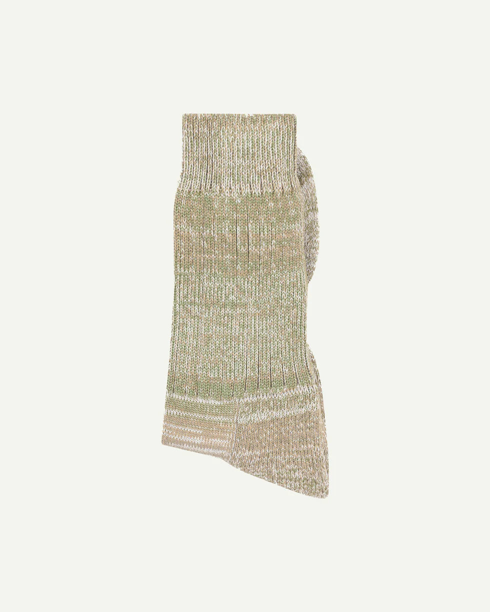 #4006 organic cotton sock - khaki mix