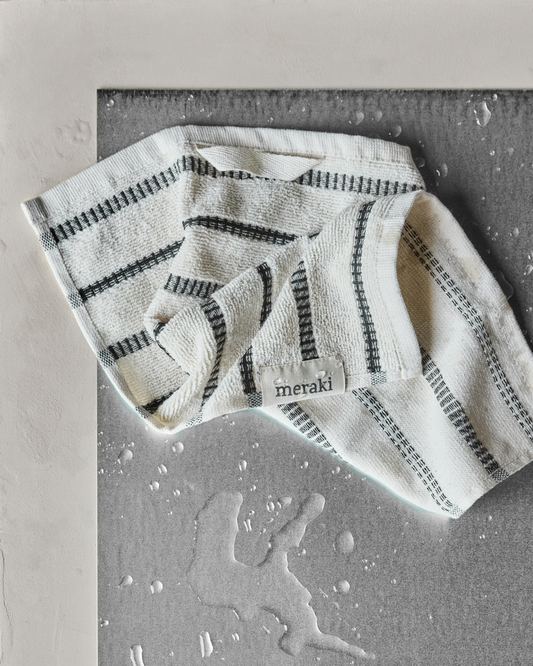 Washcloth, True, Off-white & Black
