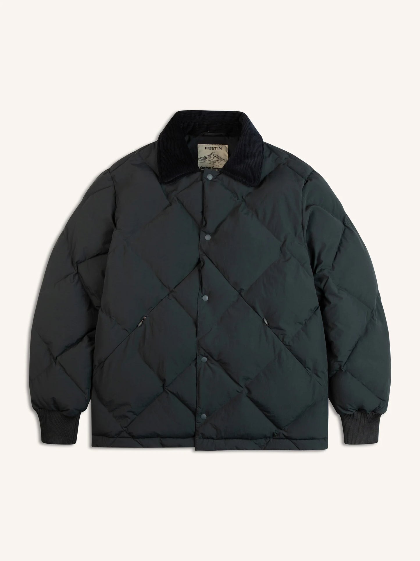 Dunbar Padded Jacket In Charcoal Recycled Nylon