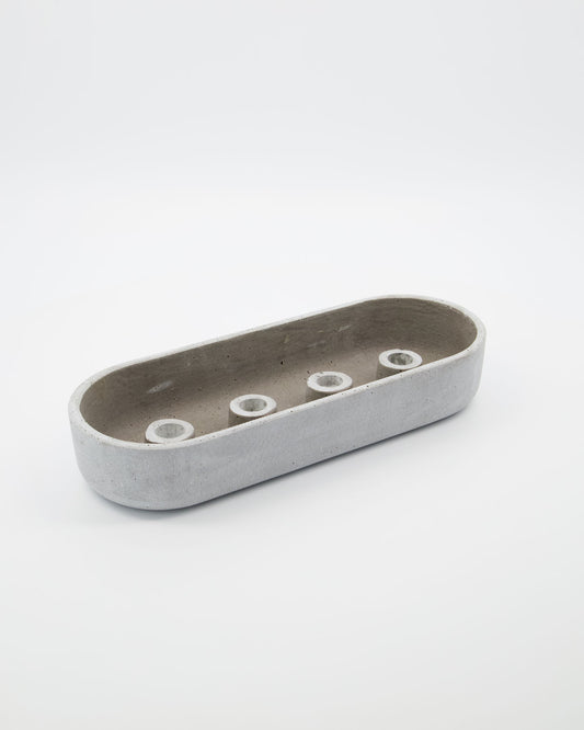 Candle holder, Marb grey small