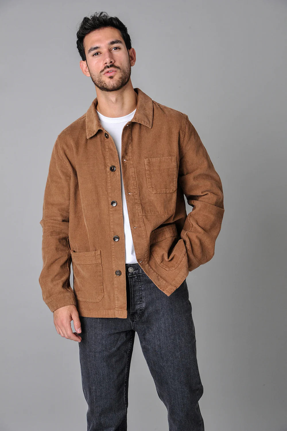 Cord Field Jacket, Caramel