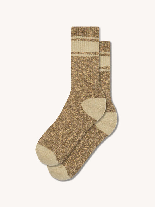 Elgin Sock in Tan Marl/Stone