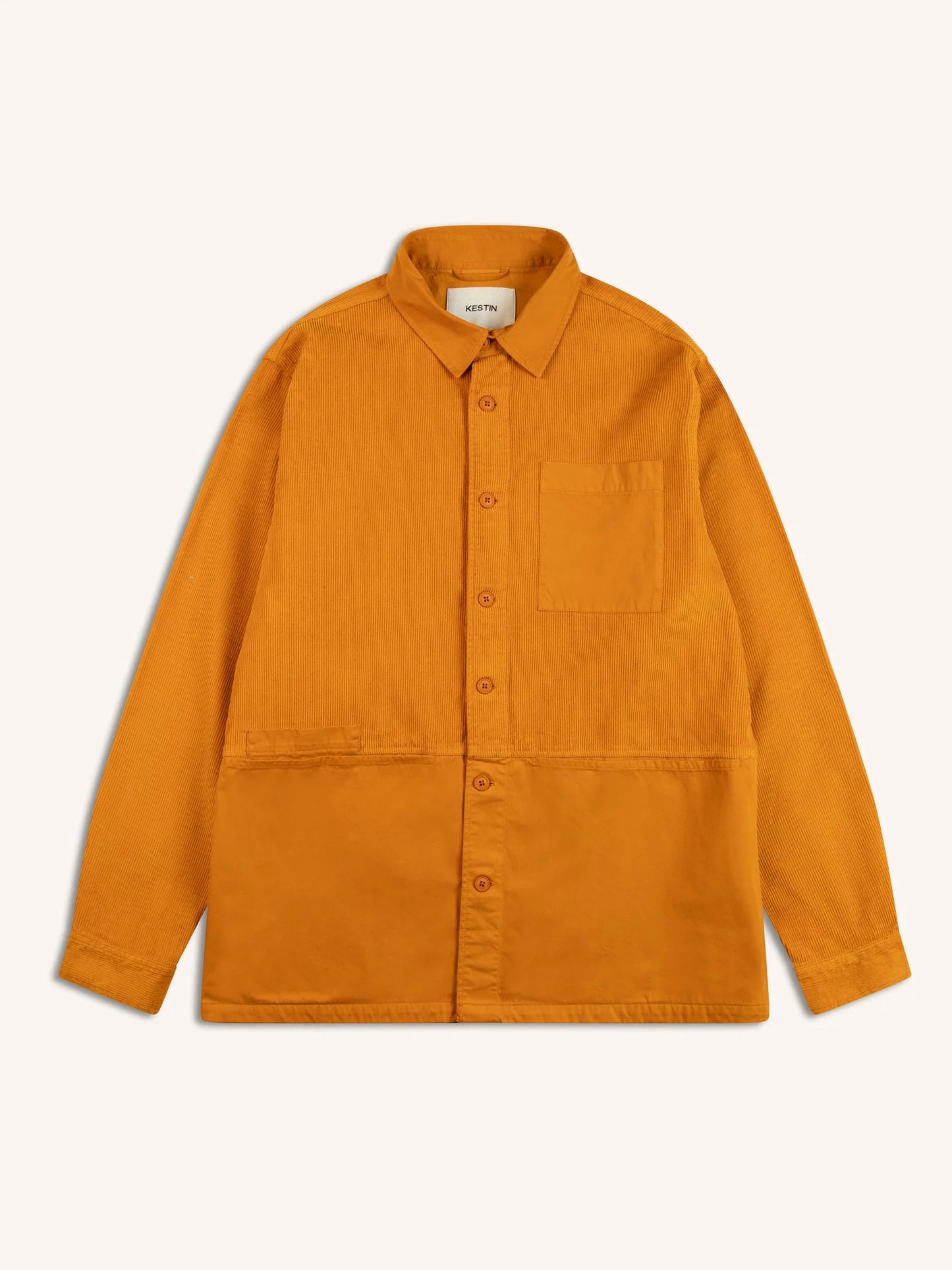 Rosyth Overshirt In Saffron Cord / Twill Blend