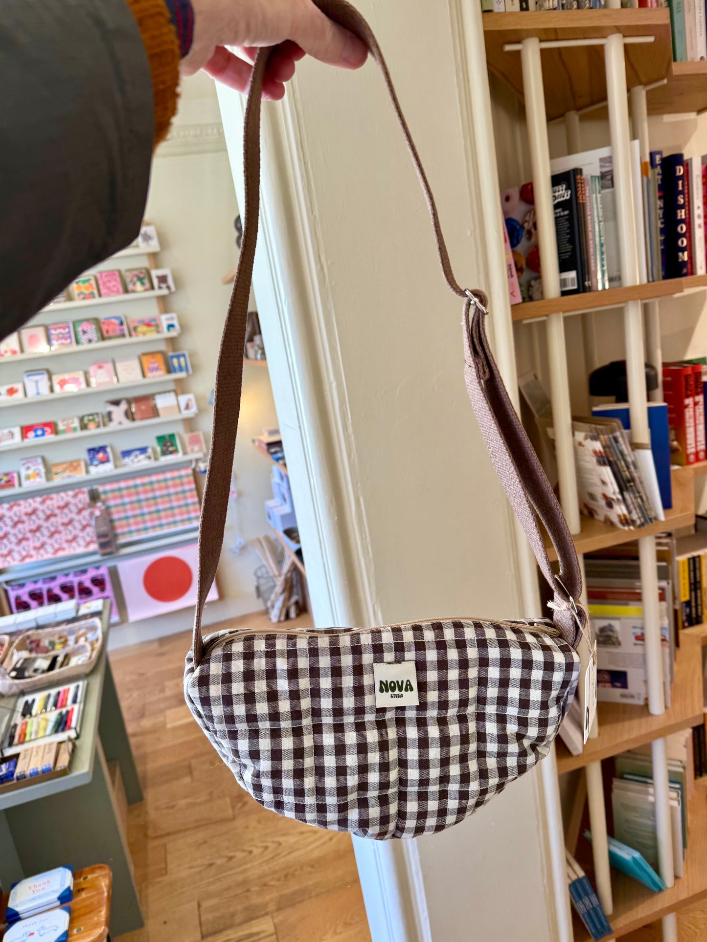 Bum Bag, Brown Gingham
