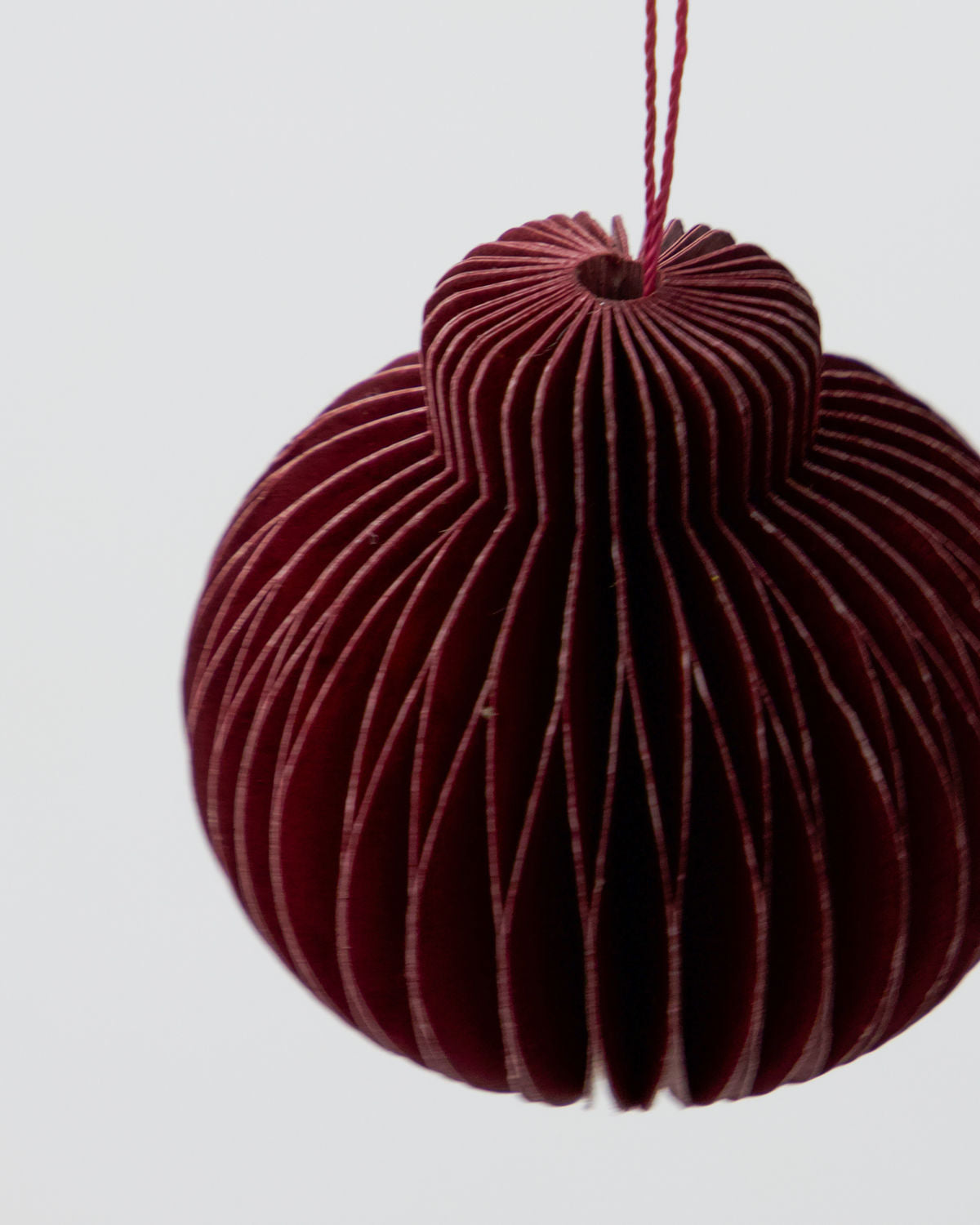 Honeycomb ornaments, burgundy