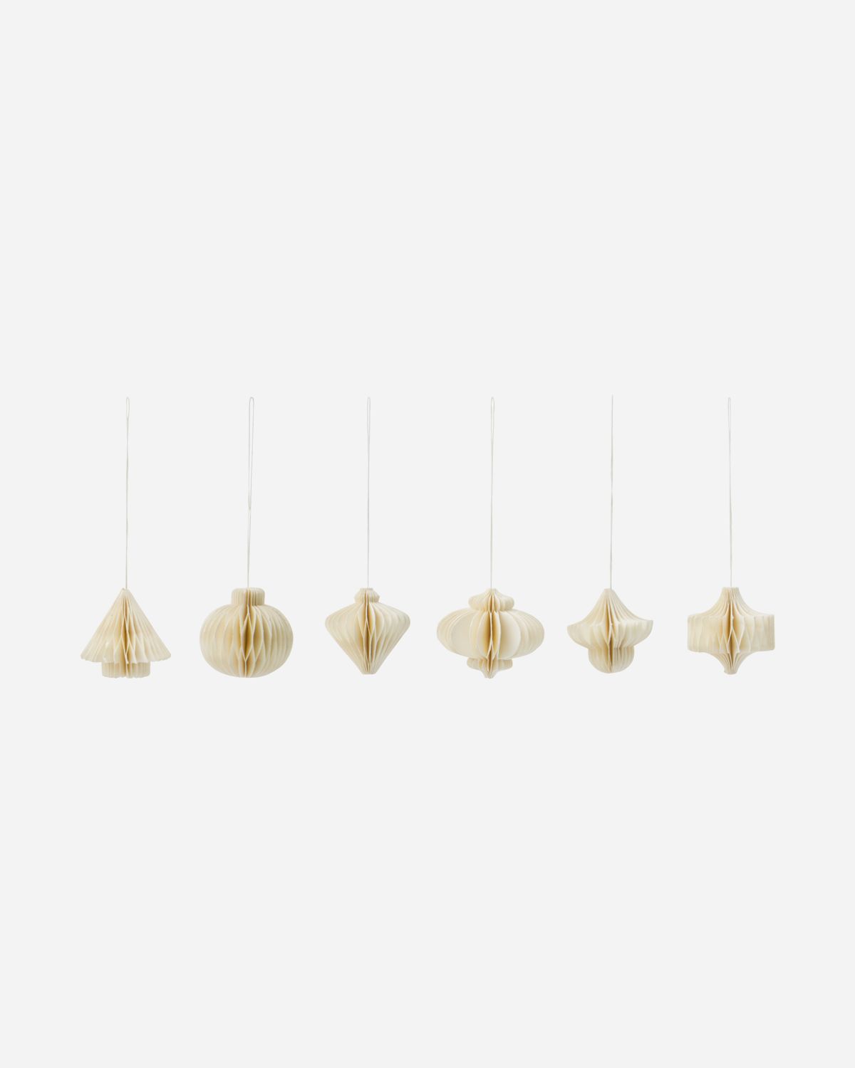 Honeycomb ornaments, white