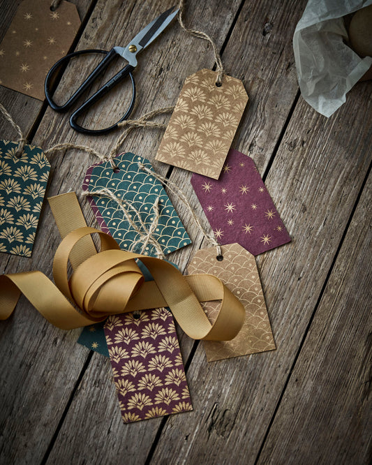 Holiday gift tag, 3 colours