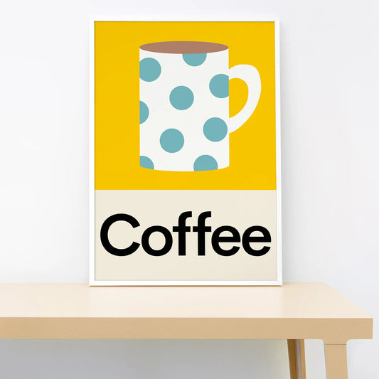Coffee Medium (30 x 40cm) Black frame