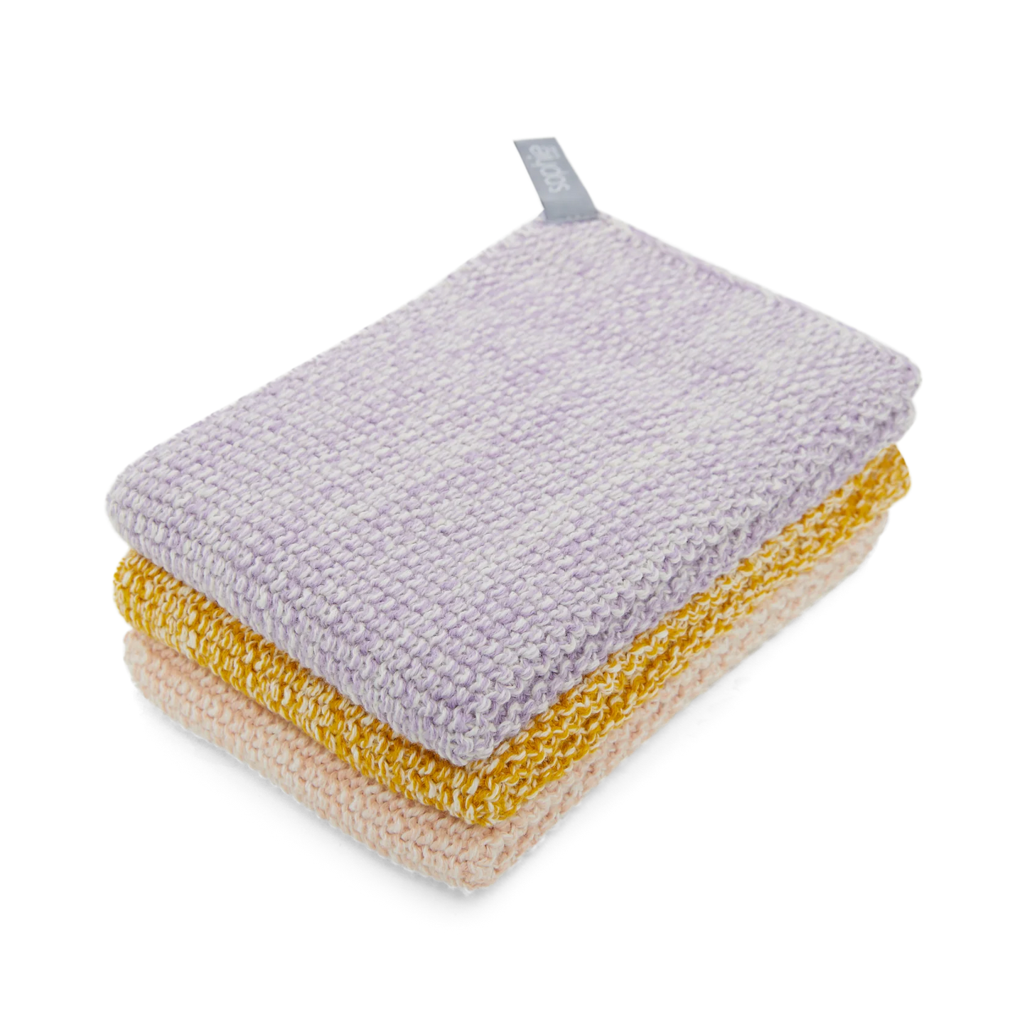 Cotton Knit Reusable Dishcloths - Lilac Space Dye