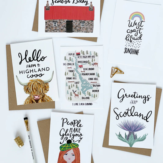 Scotland Blank Card Set x 6