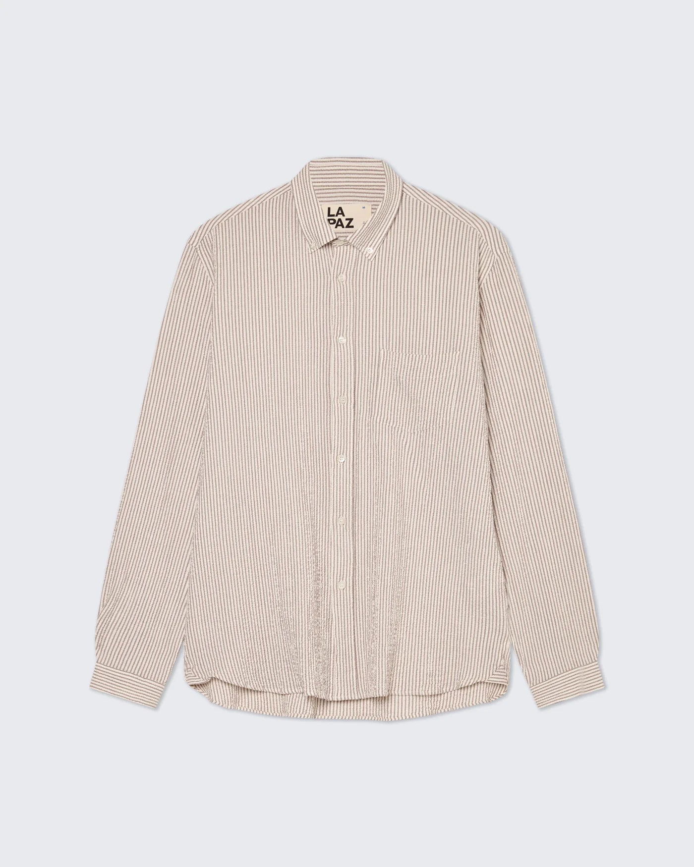 Branco Button Down Shirt, Aztec Brown Stripes
