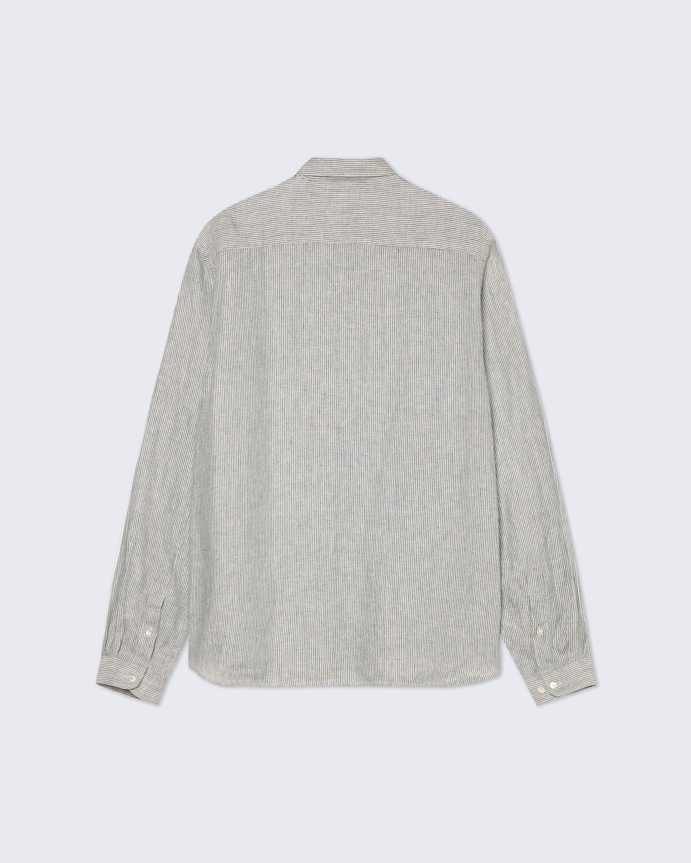 Branco Button Down Shirt, Green Stripes, Linen