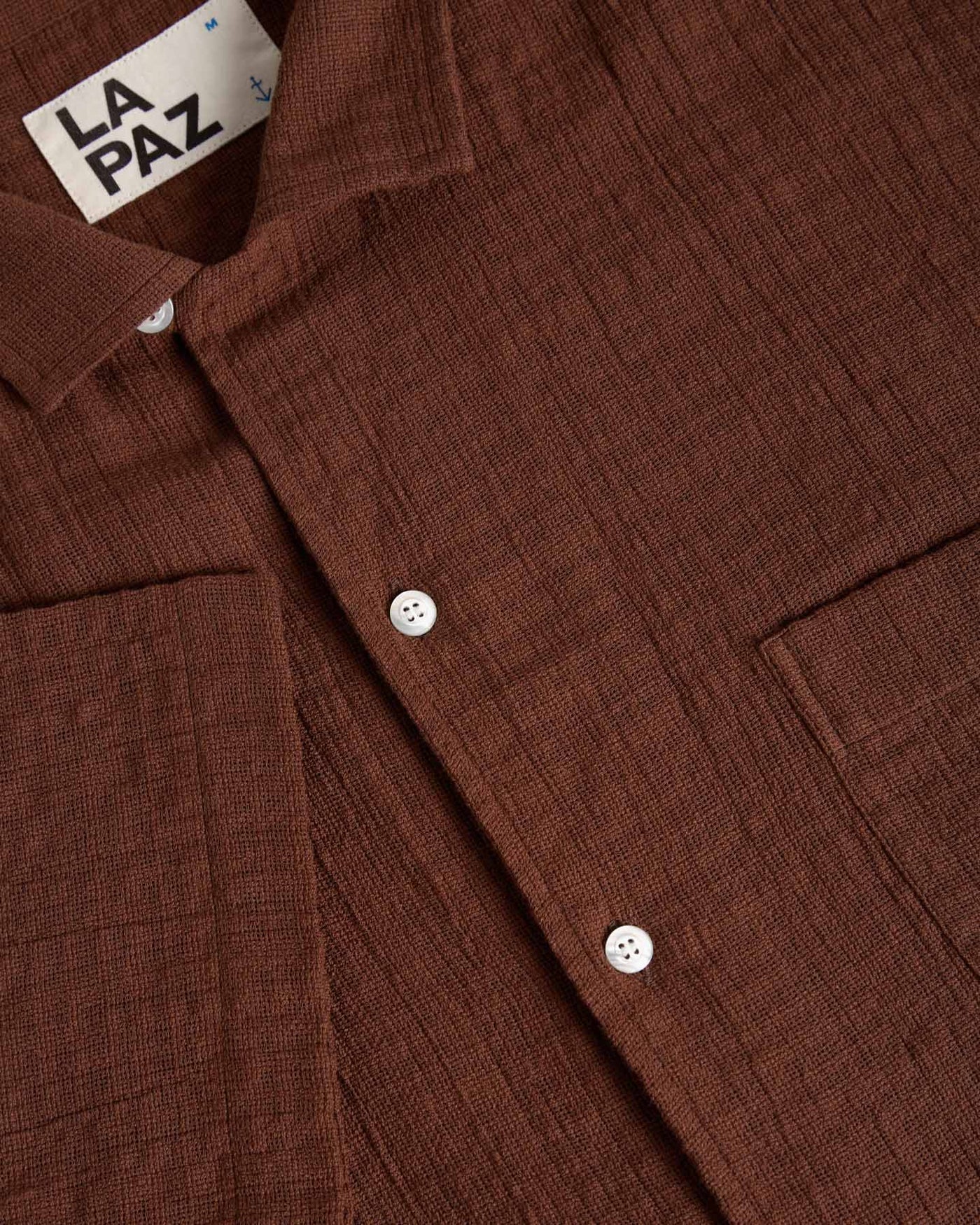 Silveira Panama Shirt, Aztec Brown, 100% Cotton