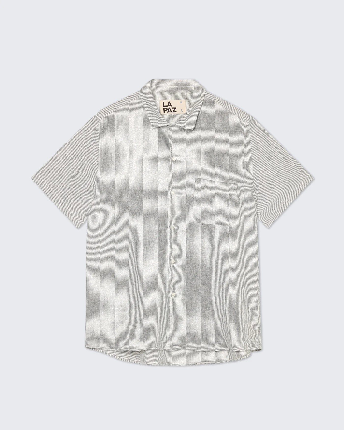 Silveira Panama Shirt, Green Stripes, Linen