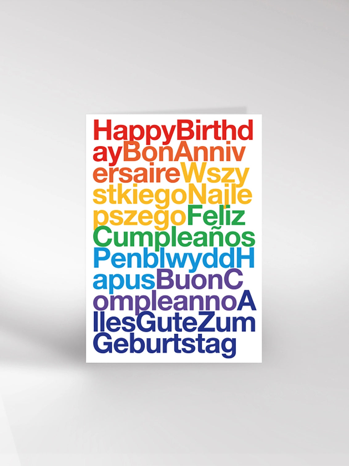 Happy Birthday Languages Card
