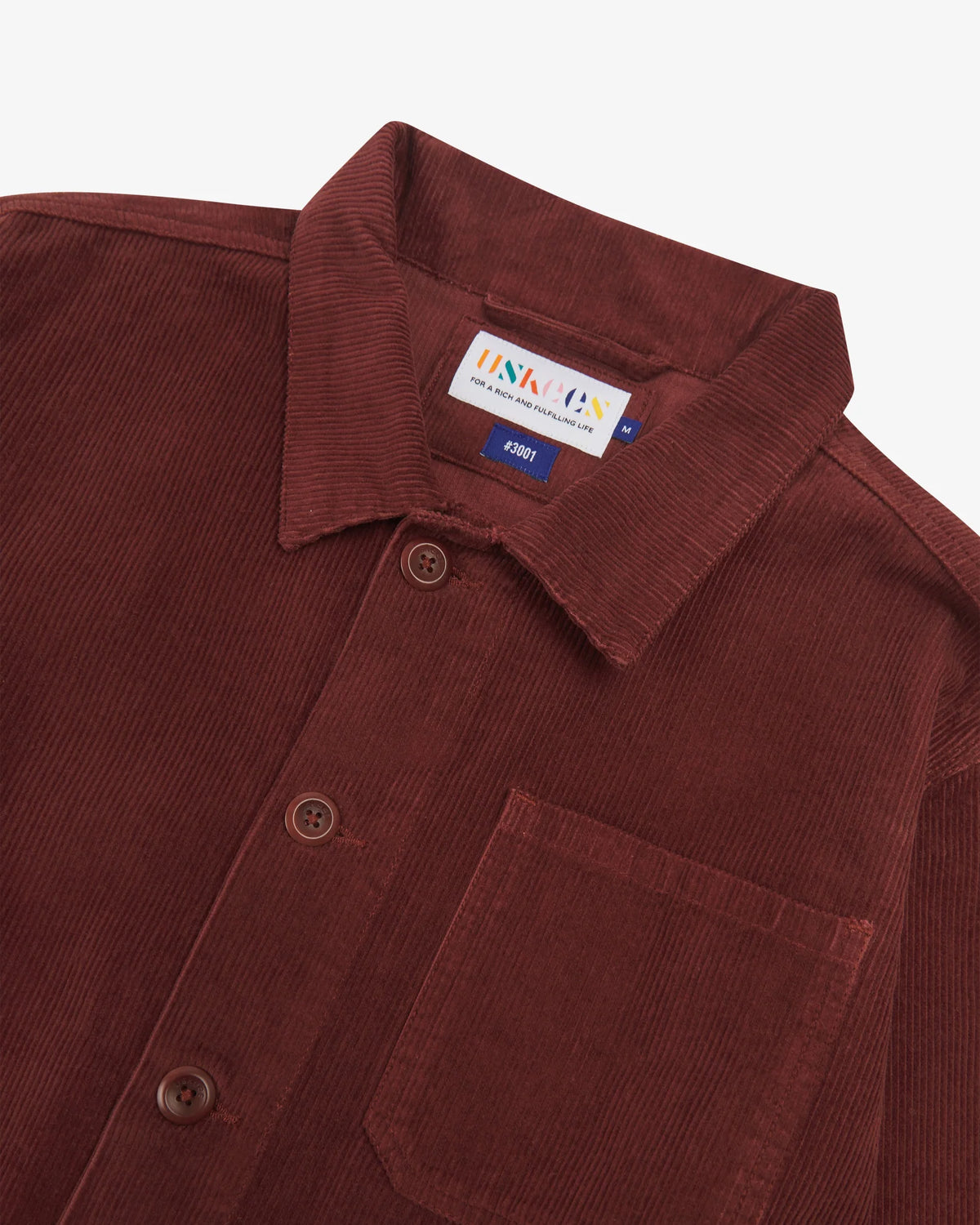 3001 Cord Overshirt - Deep Wine Berry