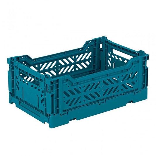 Mini Foldable Crate - Peacock Green