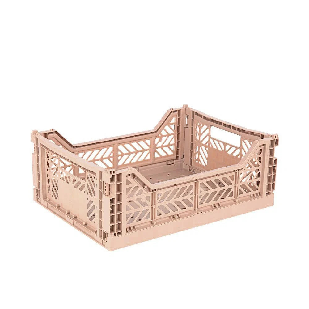 Midi Foldable Crate - Warm Taupe