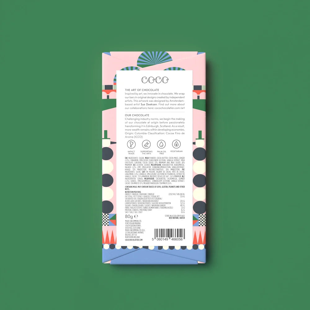 COCO Chocolatier - Gingerbread 80G Milk Chocolate