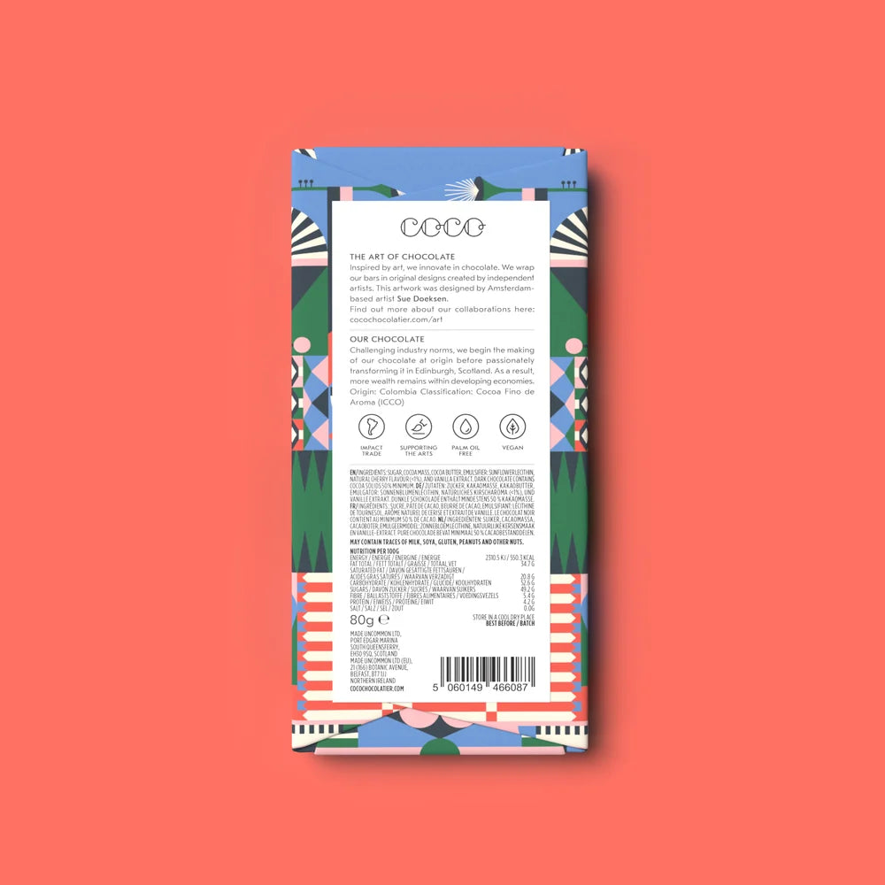 COCO Chocolatier - Black Forest 80G Dark Chocolate