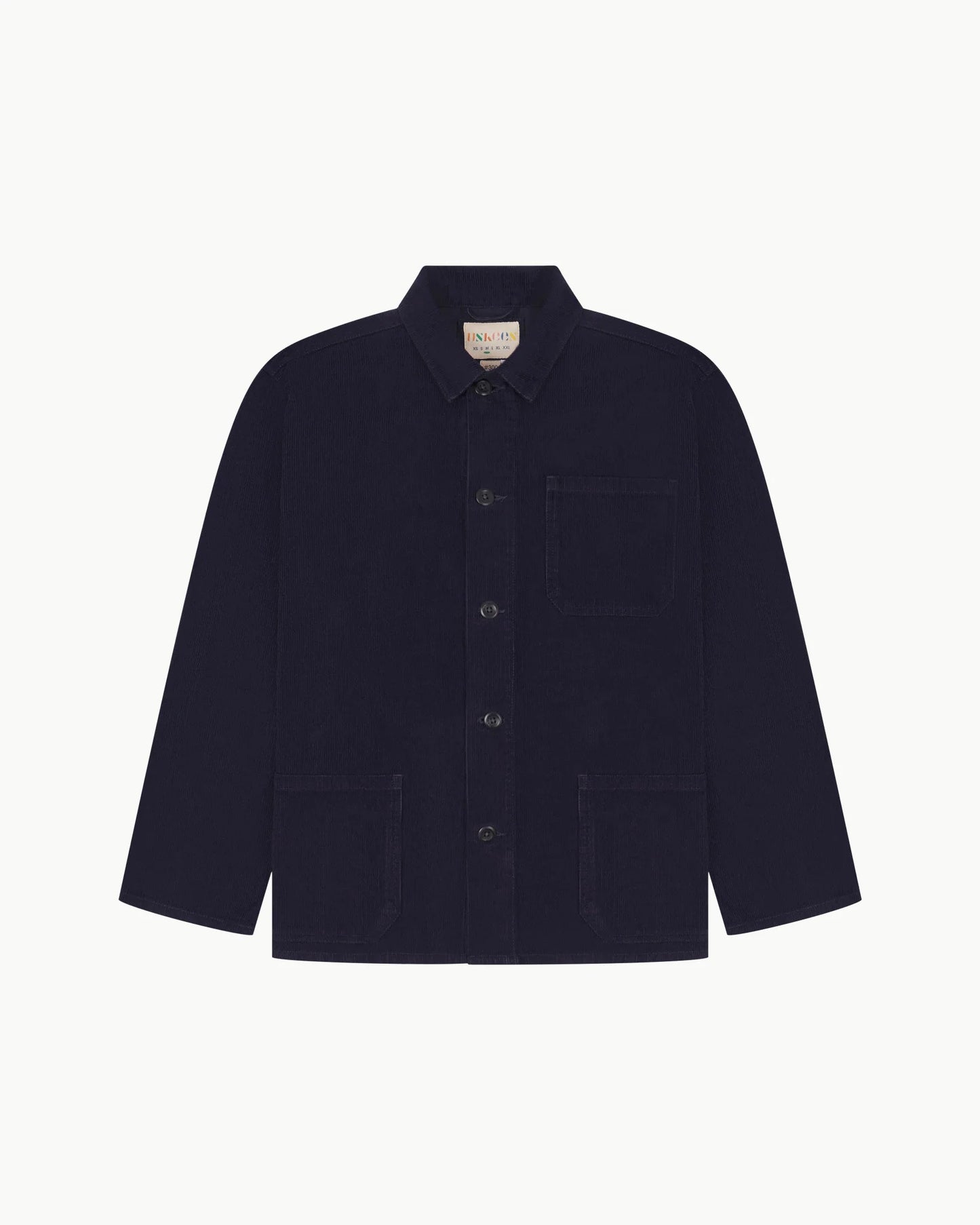 3001 buttoned cord overshirt - midnight blue