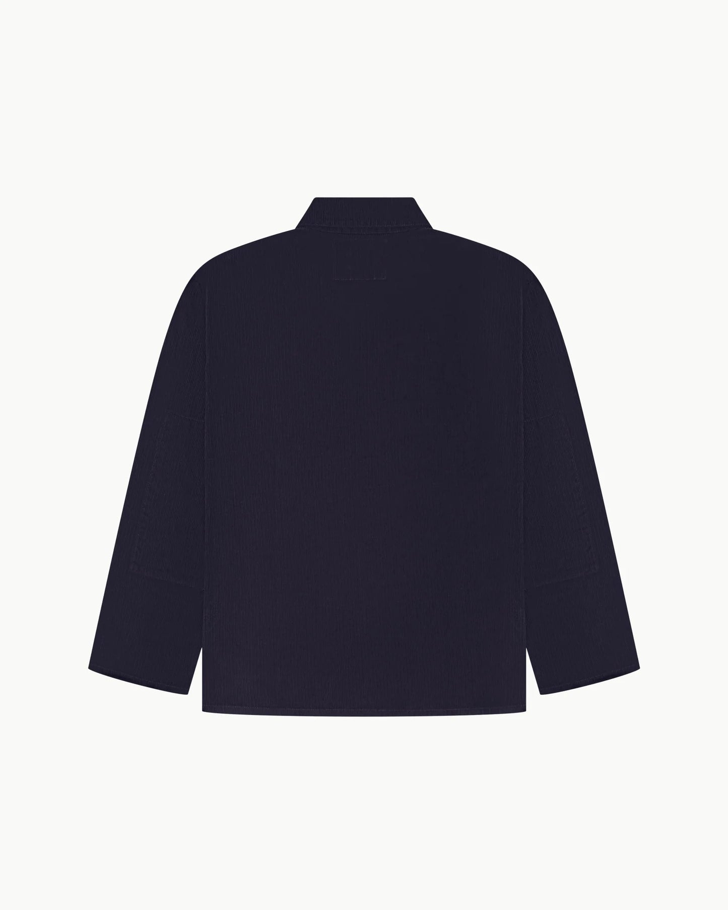 3001 buttoned cord overshirt - midnight blue