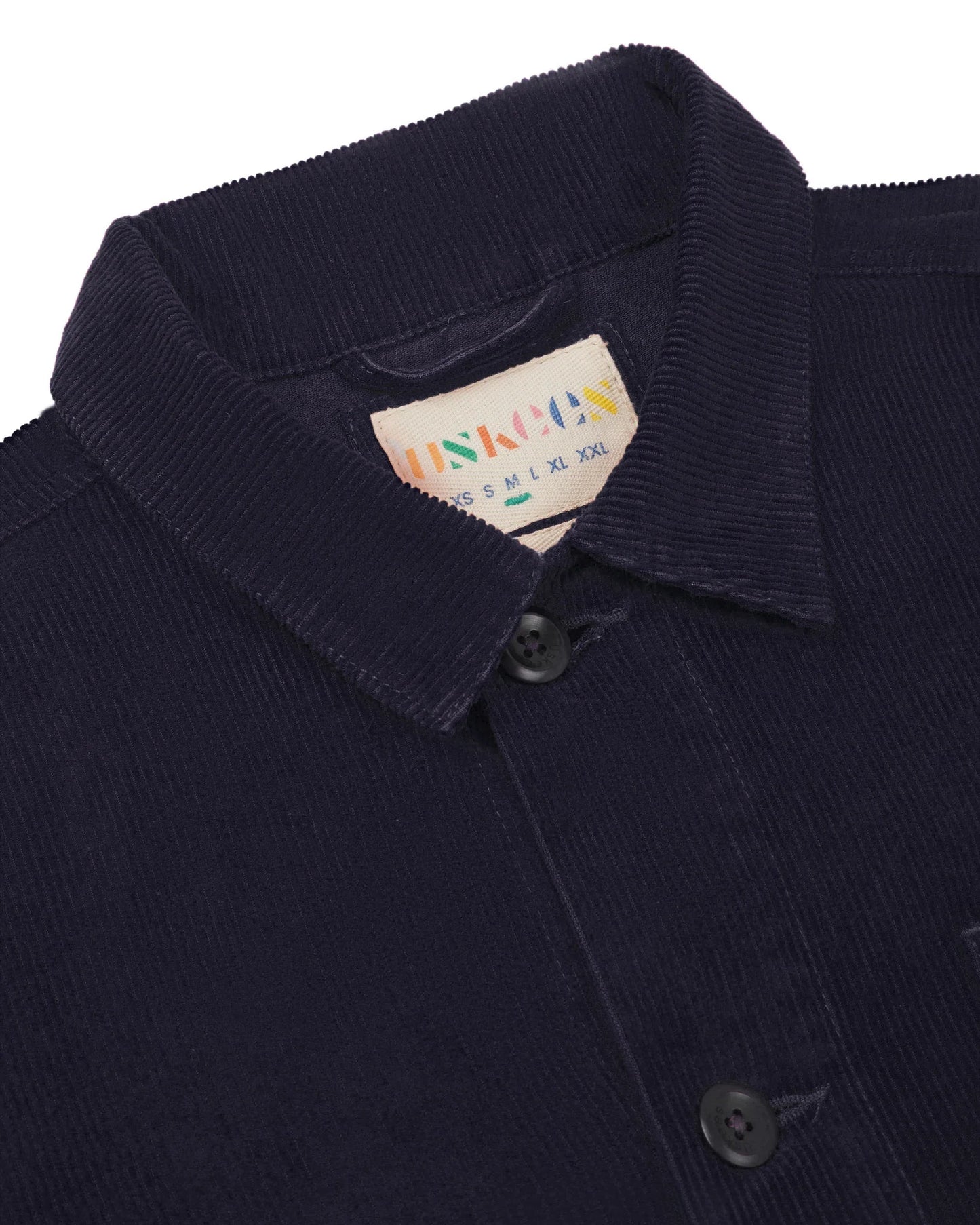3001 buttoned cord overshirt - midnight blue