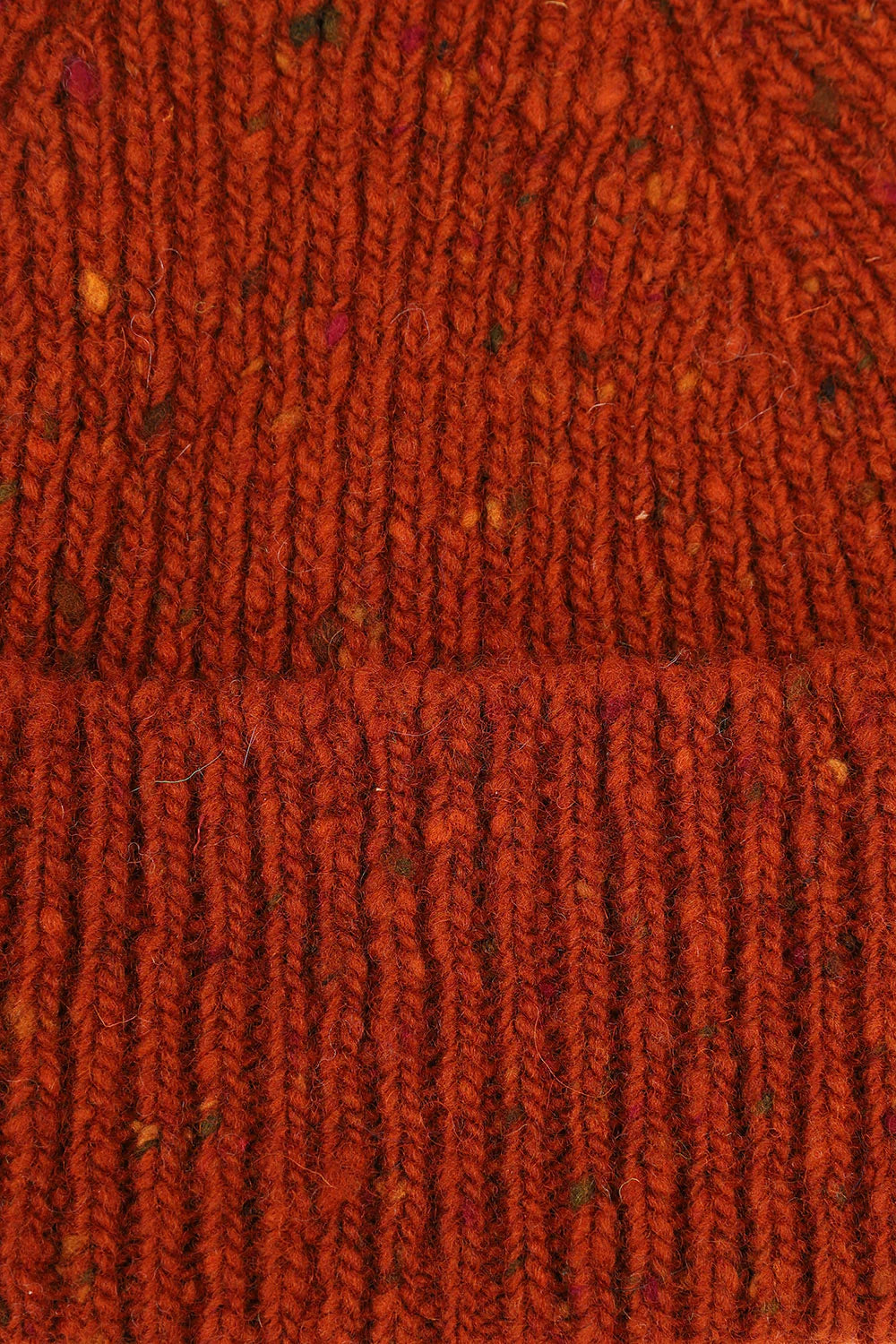 4003 Speckled Donegal wool hat - burnt orange