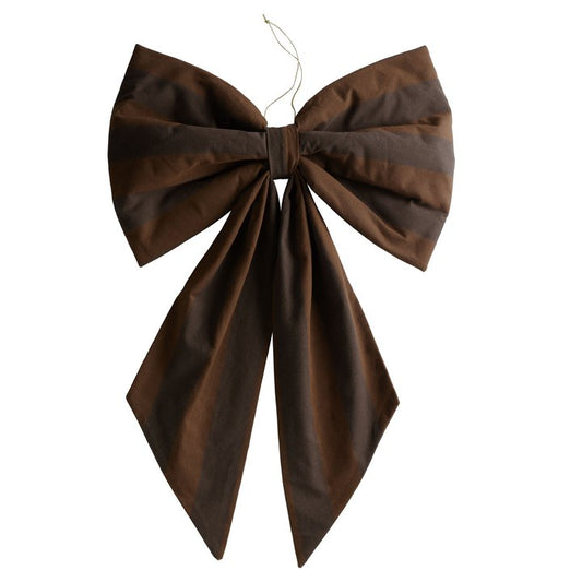 GIANT DECORATIVE BOW | BROWN |RECYCLED COTTON | 60 X 40 CM