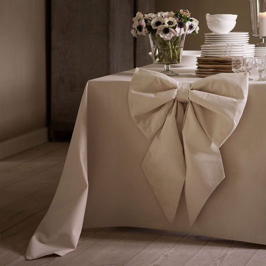 GIANT DECORATIVE BOW | CREAM |RECYCLED COTTON | 60 X 40 CM