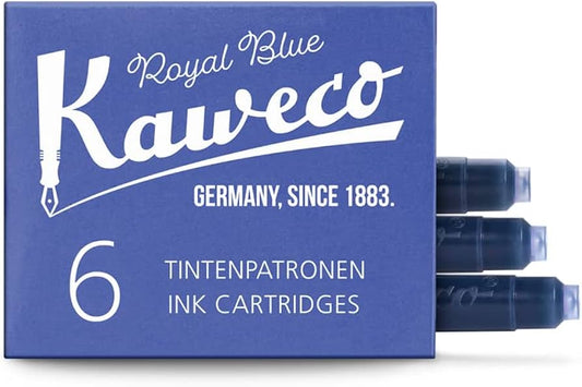 Kaweco ROYAL BLUE Fountain Pen ink cartridges, pack of 6