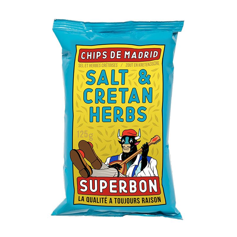 Superbon Salt & Cretan Herb Chips 125g