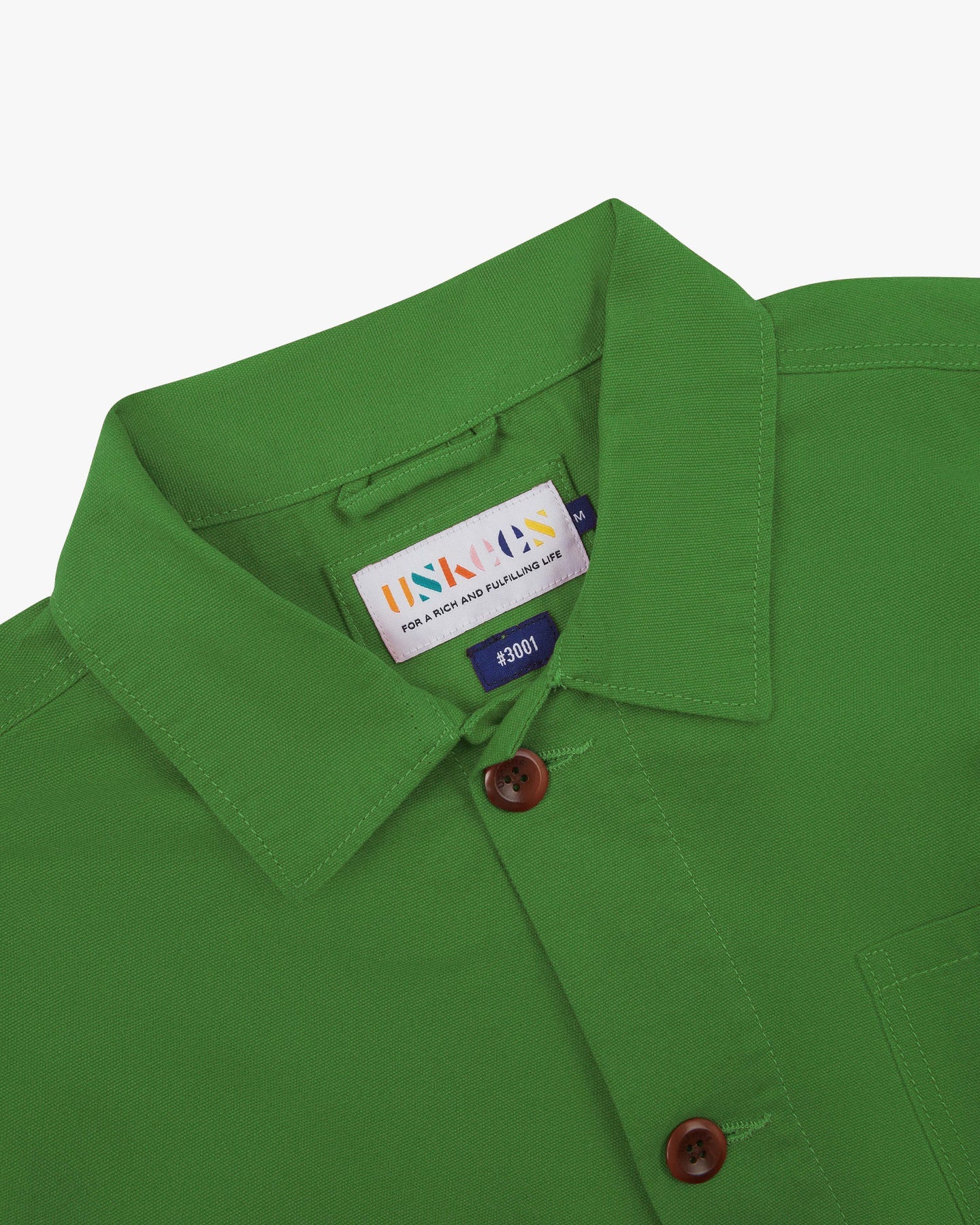 3001 buttoned overshirt - tropical green