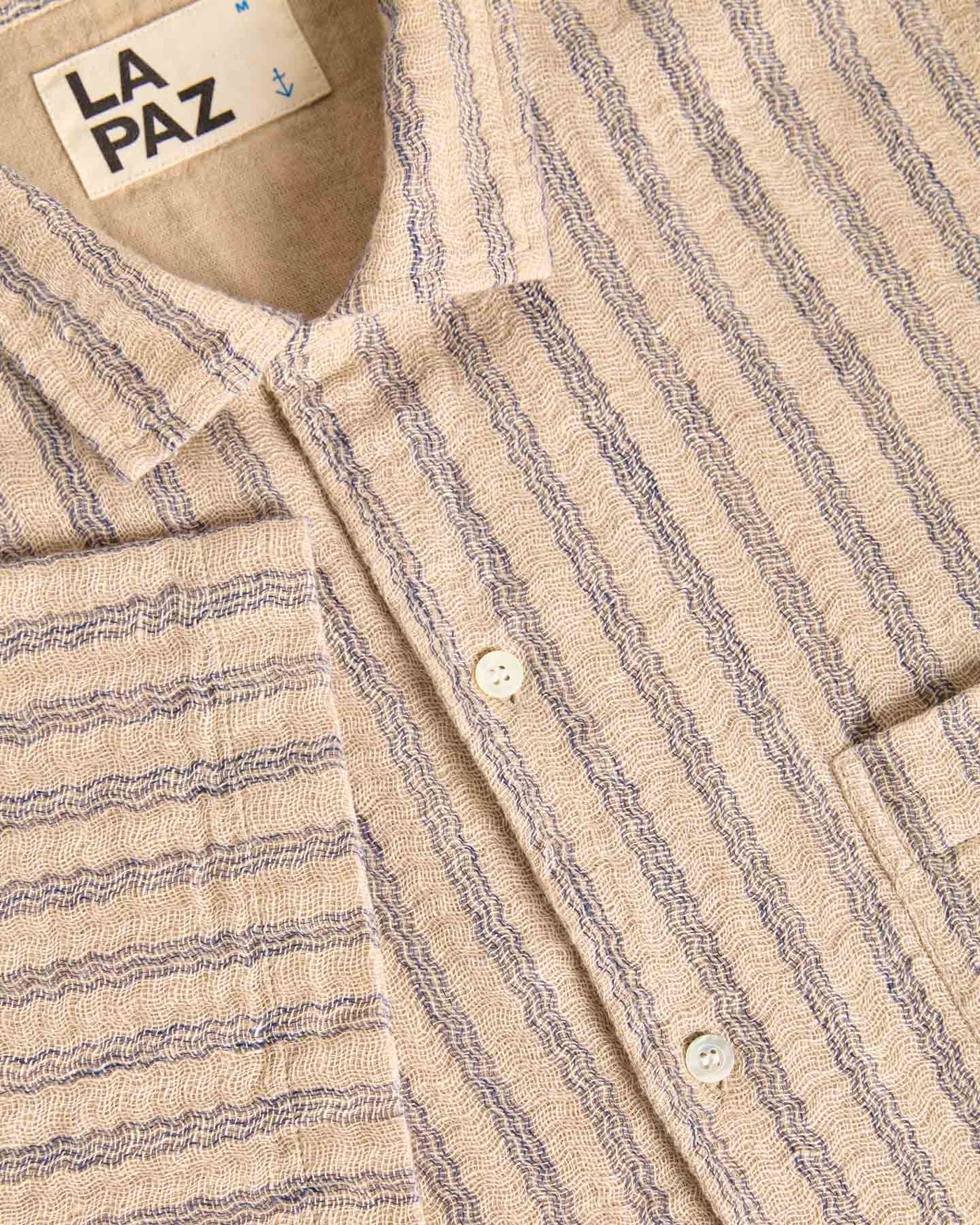 Silveira Shirt, Pale Blue Stripes