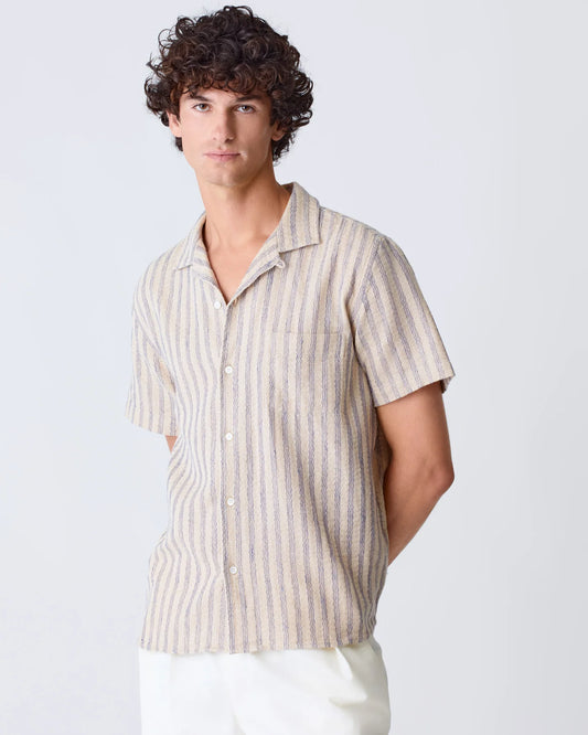 Silveira Shirt, Pale Blue Stripes