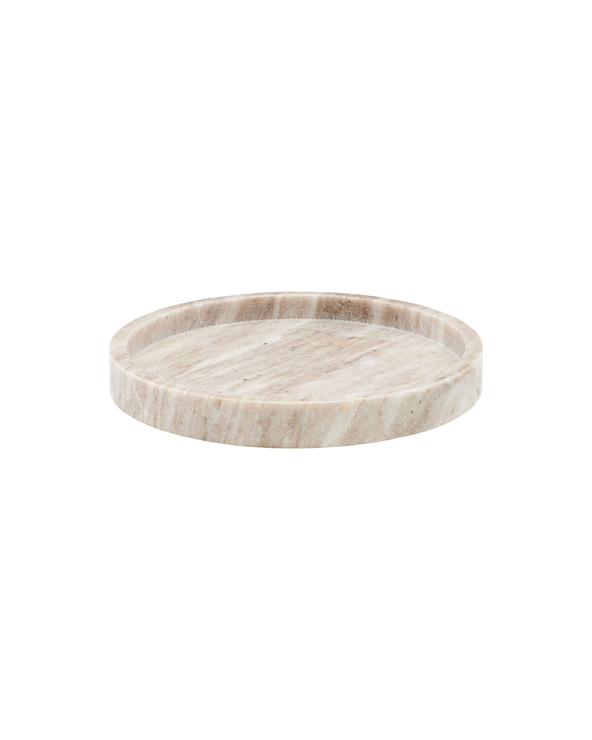 Round Tray, Beige Marble