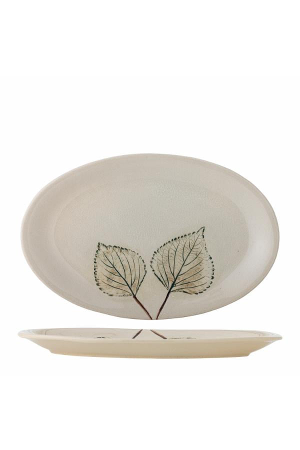 Aubrin Serving Plate, Nature, Stoneware