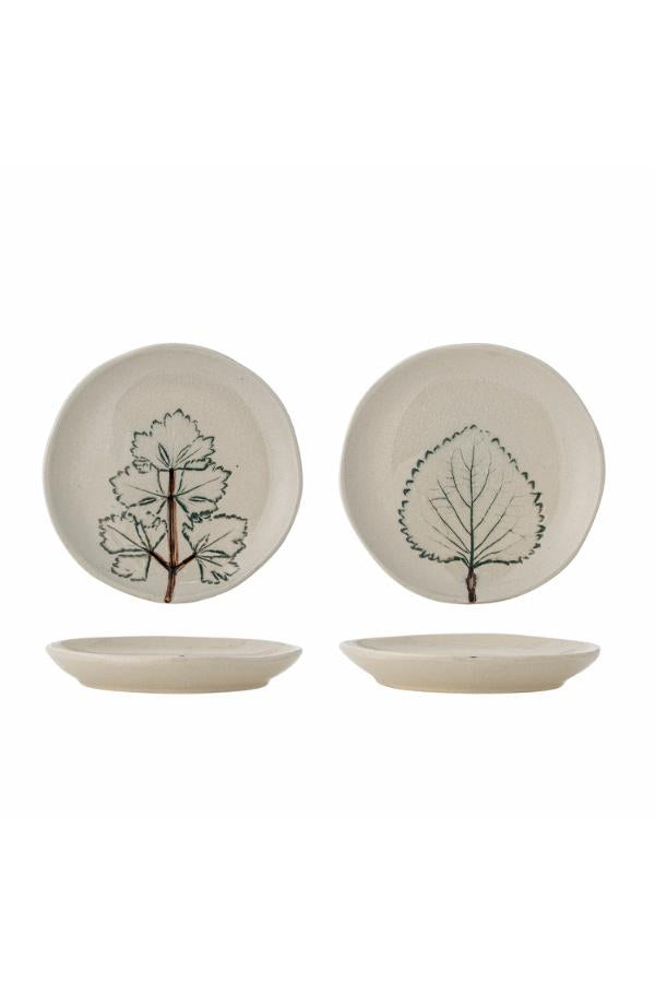 Aubrin Plates, Set of 2, Nature, Stoneware