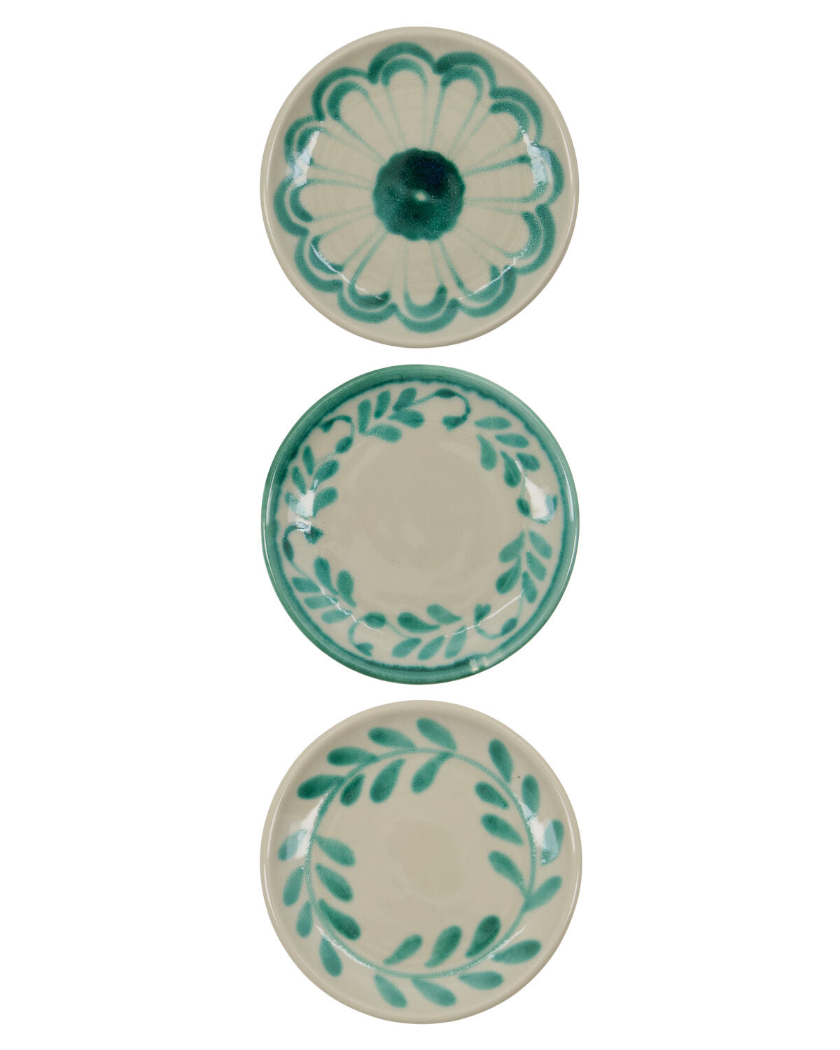 Small Plates, Set of 3, Diva, Green