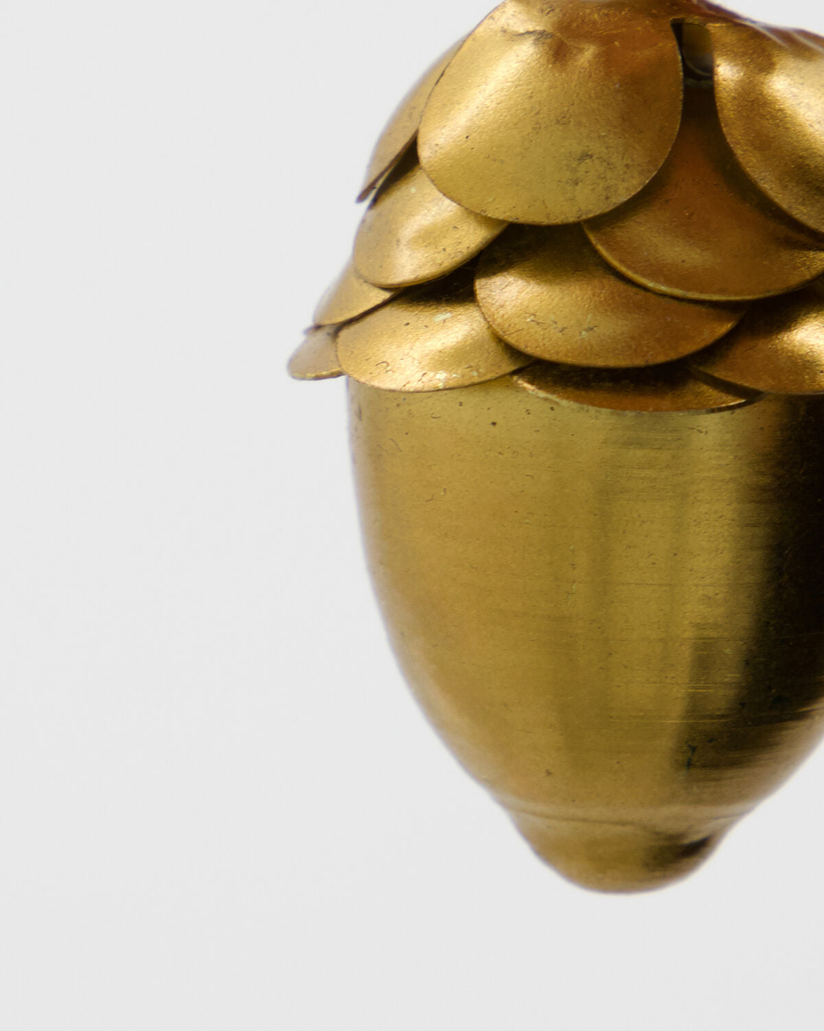 Christmas Ornaments, Acorn, Set of 4, Gold