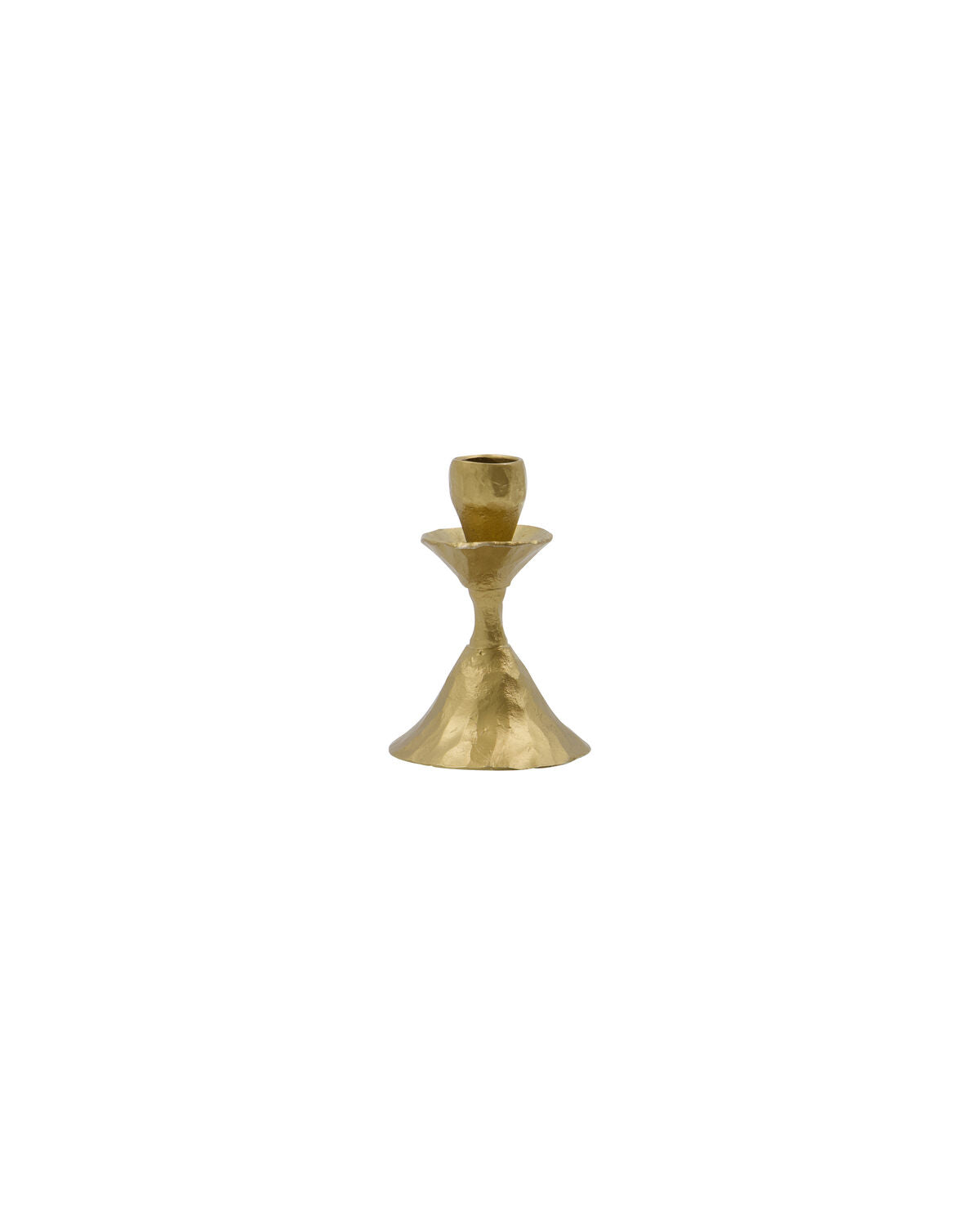 Candle holders, Set of 3, Castle, Antique Brass
