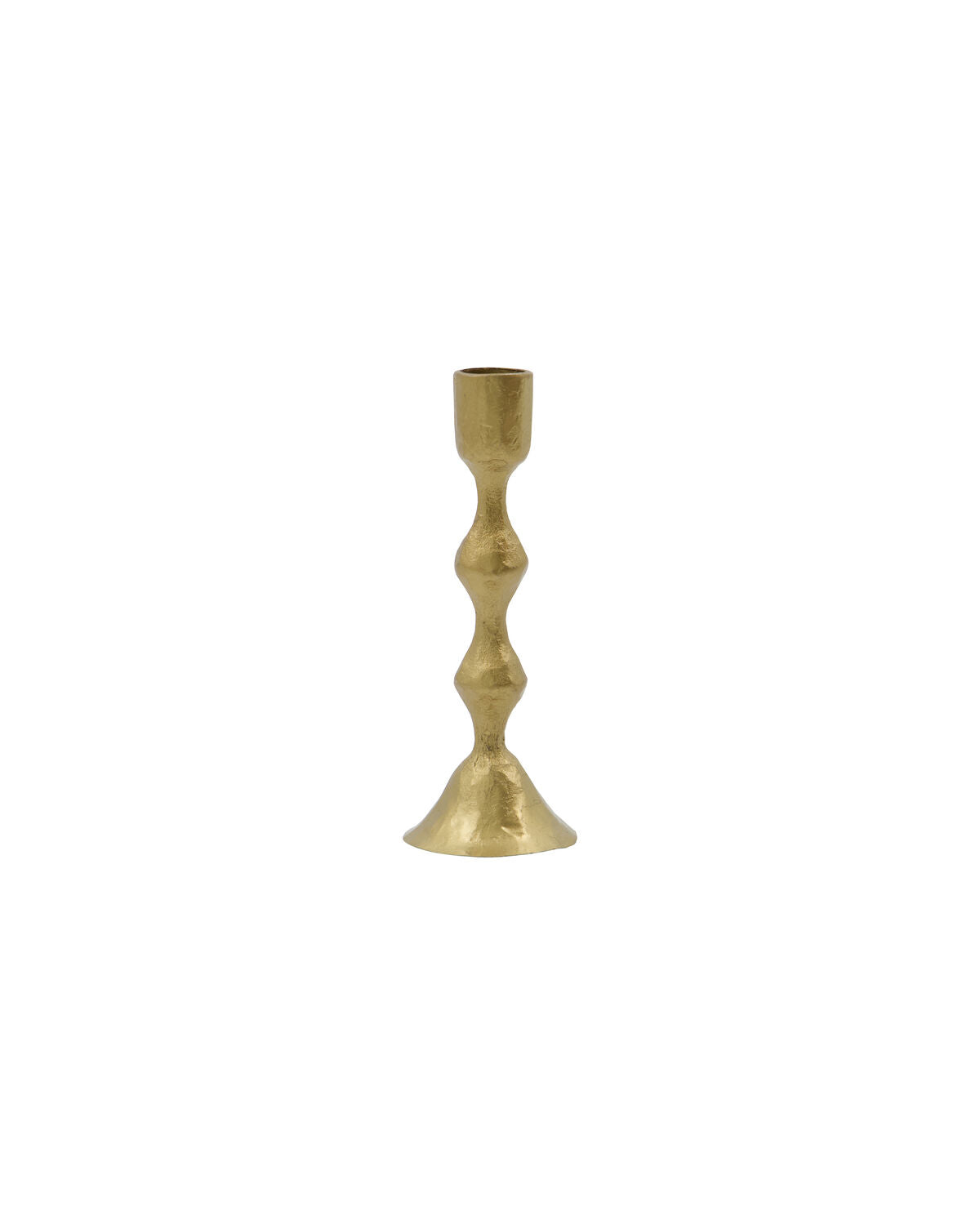Candle holders, Set of 3, Castle, Antique Brass