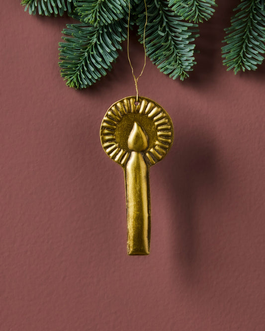 Christmas Ornament, Glory, Antique Brass